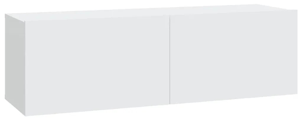Conjunto móveis de TV 7 pcs madeira processada branco