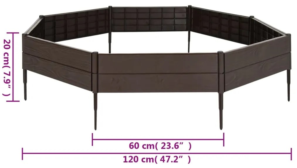 Canteiro elevado 120x120x20 cm polipropileno