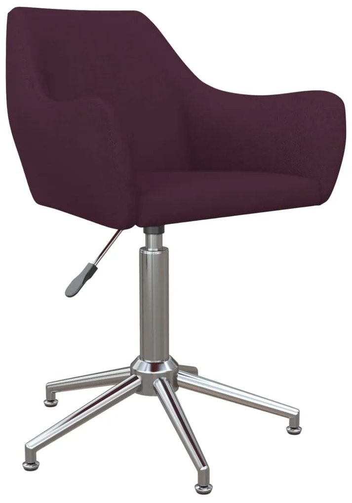 vidaXL Cadeira de escritório giratória tecido roxo