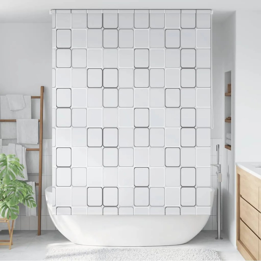 vidaXL Estore de rolo para o duche 160x240 cm quadrados