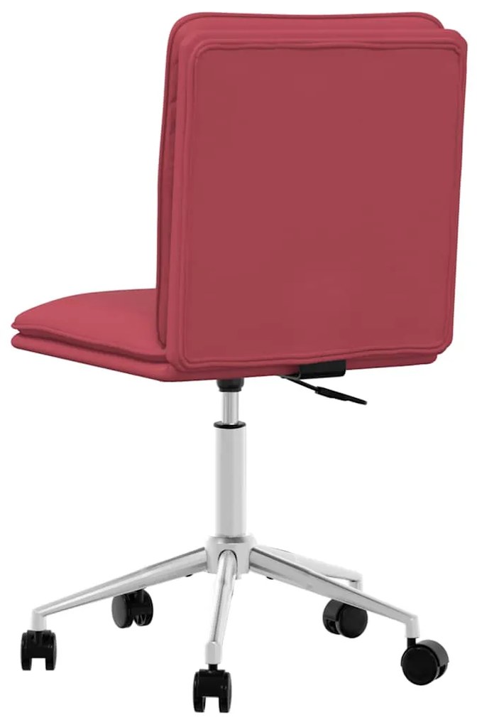 Cadeira de jantar couro artificial vermelho tinto