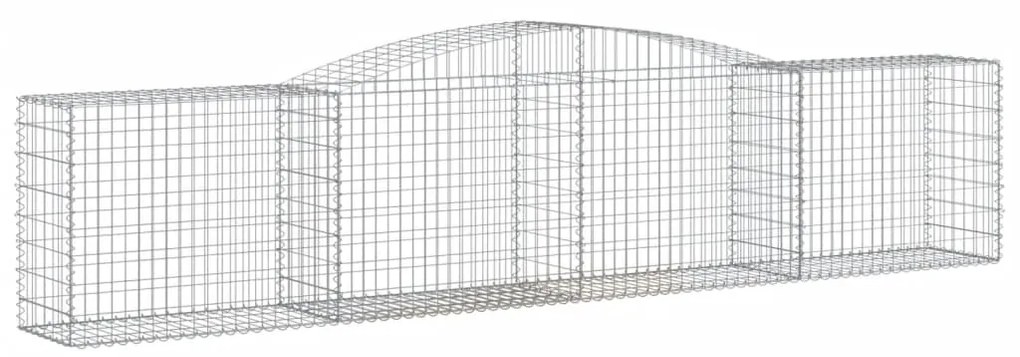 Cestos gabião arqueados 8 pcs 400x50x80/100cm ferro galvanizado