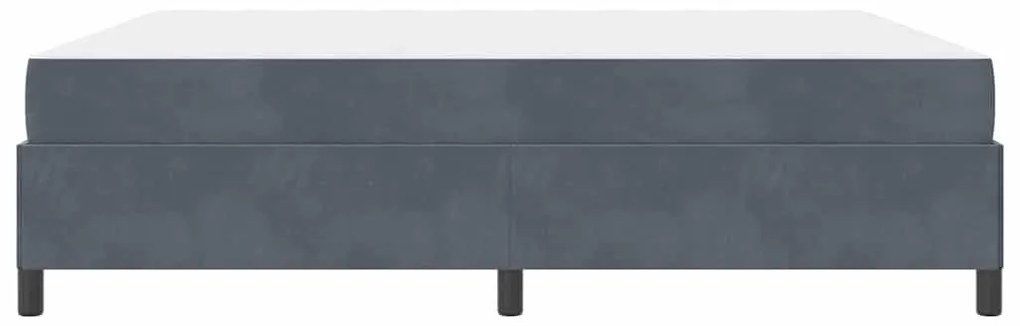 Estrutura da Cama Branco e Cinza Claro 180 x 200 cm Veludo