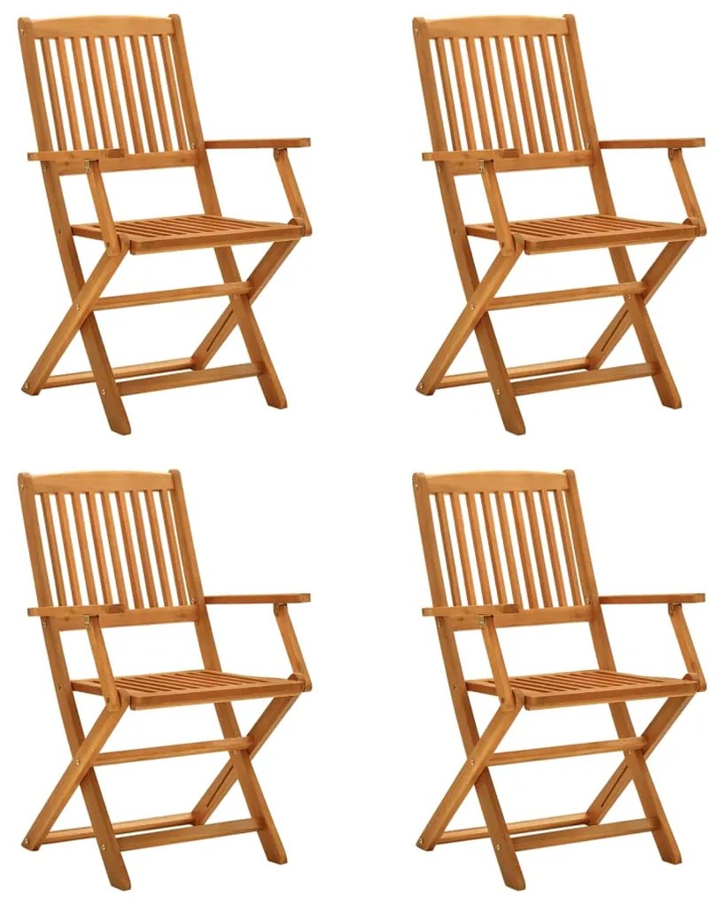 Conjunto de jantar p/ jardim 5 pcs madeira de acácia maciça