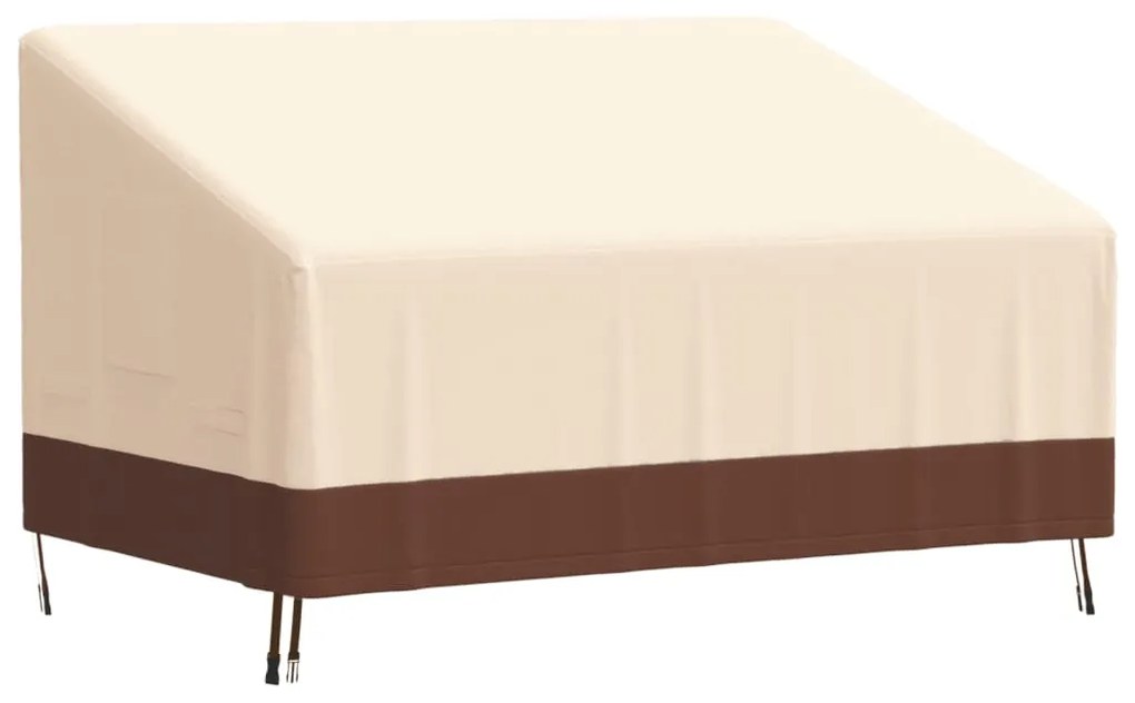 vidaXL Capa para sofá de 2 lugares 137x97x48/74 cm 600D oxford bege