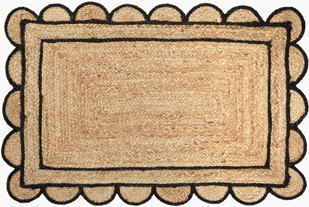 Tapete de entrada em juta Scallop