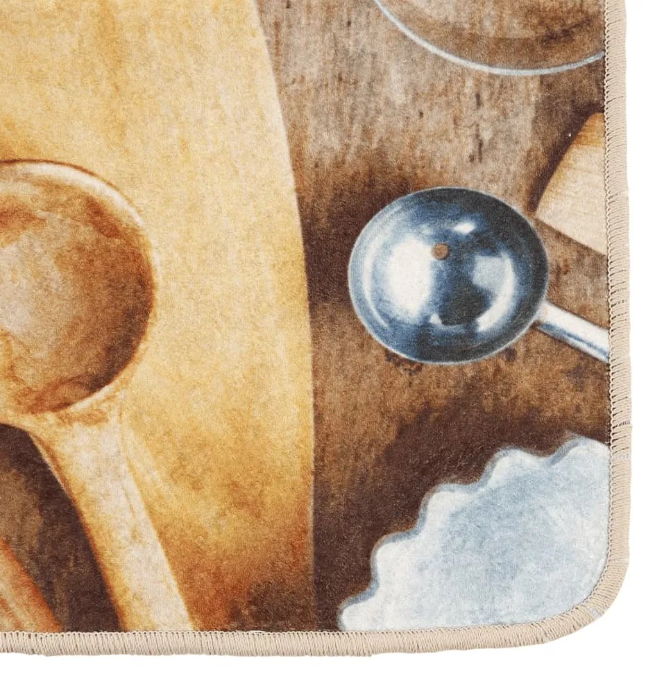 Tapete de cozinha lavável antiderrapante 60x180 cm multicor