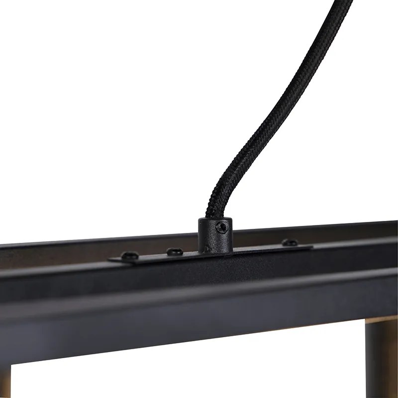 Candeeiro de suspensão industrial preto - Cage 4 Industrial