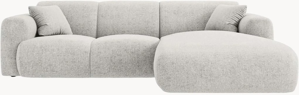 Sofá de canto em chenille Nolio