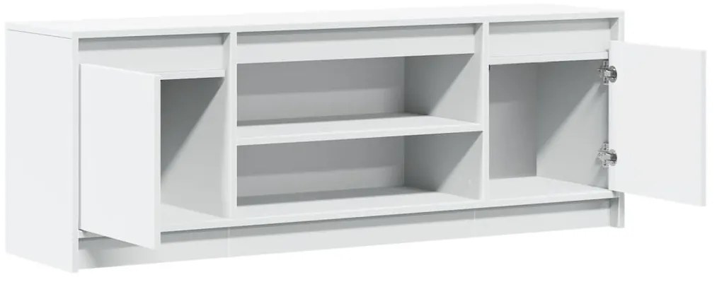 Móvel de TV com luzes LED derivados de madeira branco