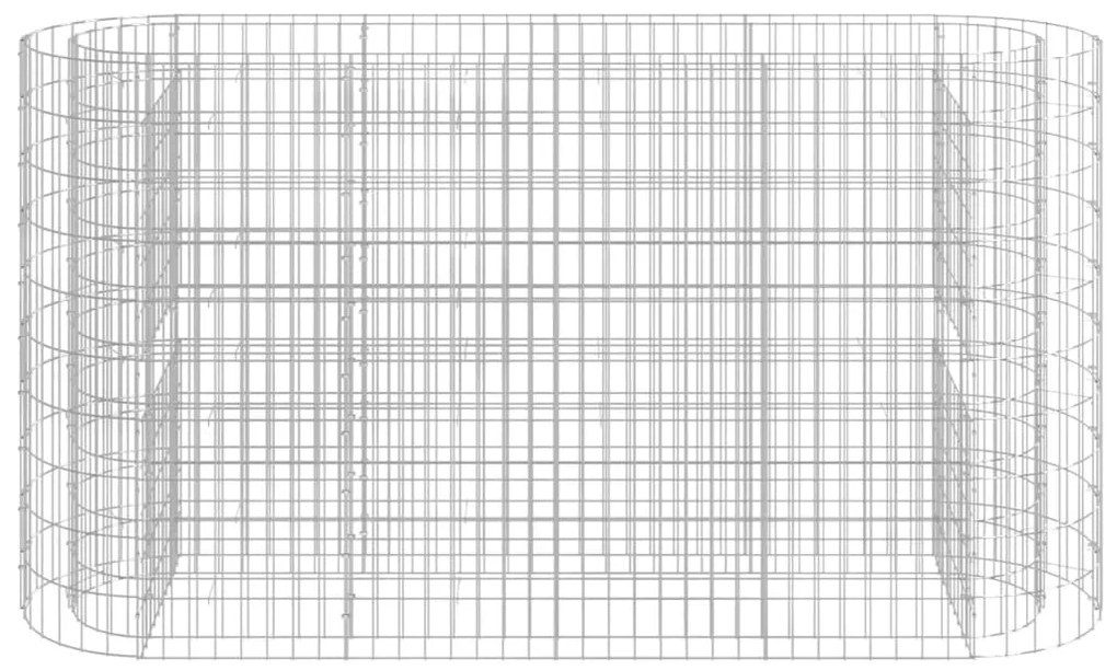 Canteiro elevado/cesto gabião 190x50x100 cm ferro galvanizado