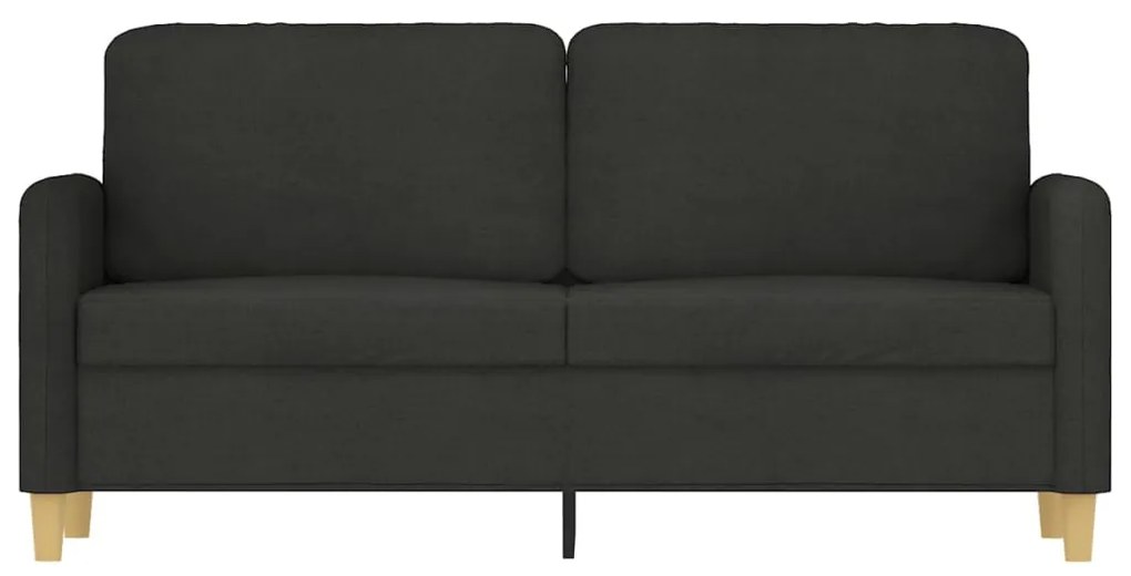 Sofá de 2 lugares tecido 140 cm preto