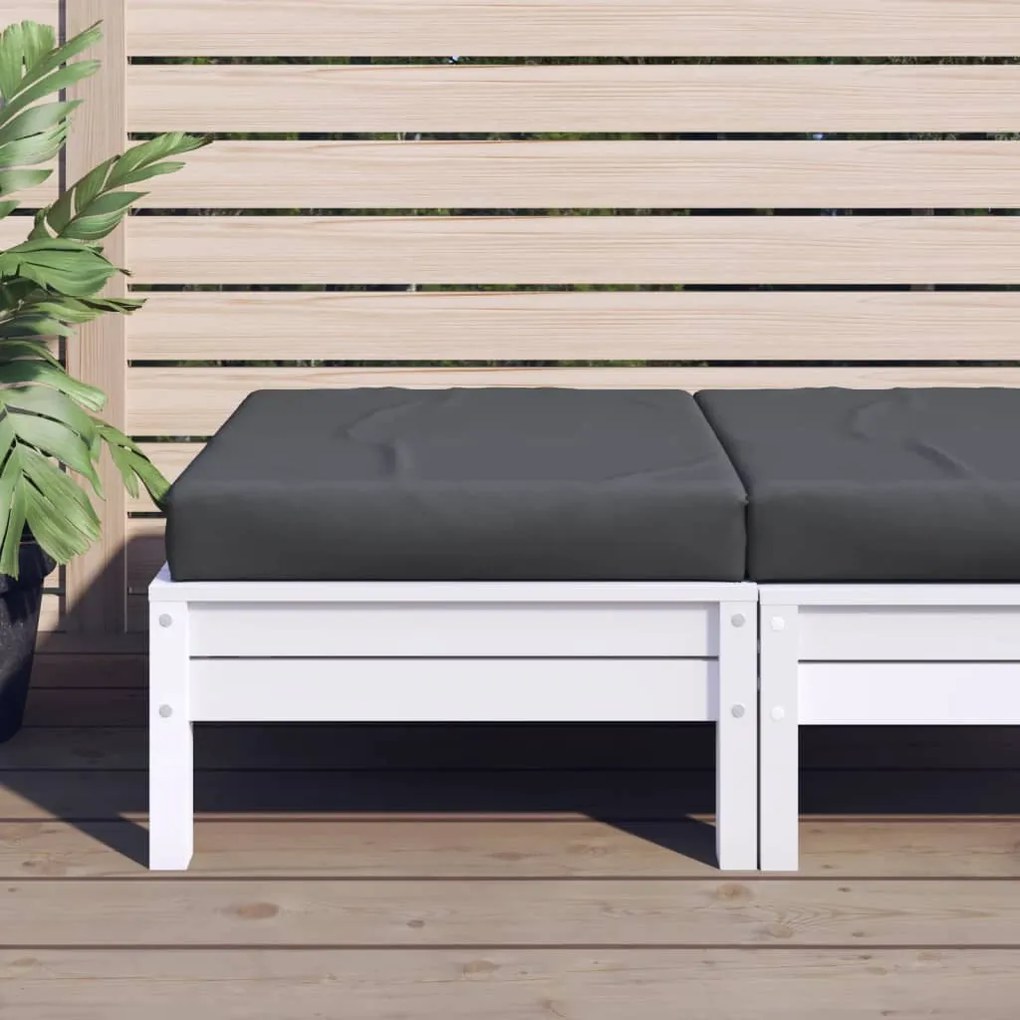 vidaXL Almofadão para sofá de paletes 60x60x9,5 cm tecido antracite