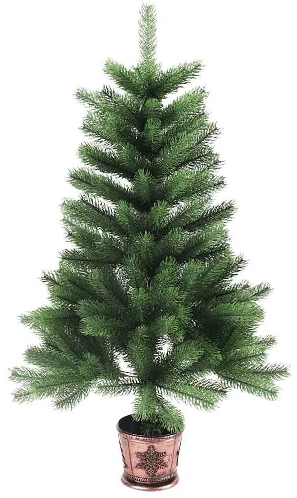 Árvore de Natal artificial agulhas realistas 65 cm verde