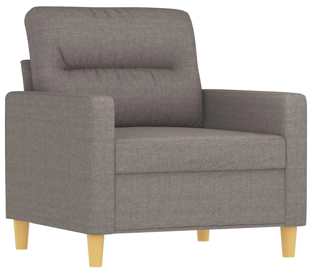 4 pcs conjunto de sofás com almofadões tecido cinza-acastanhado