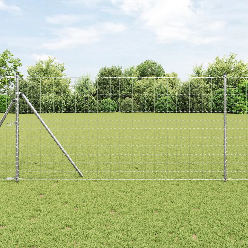 vidaXL Cerca Euro 1.4 x 10 m Aço Galvanizado