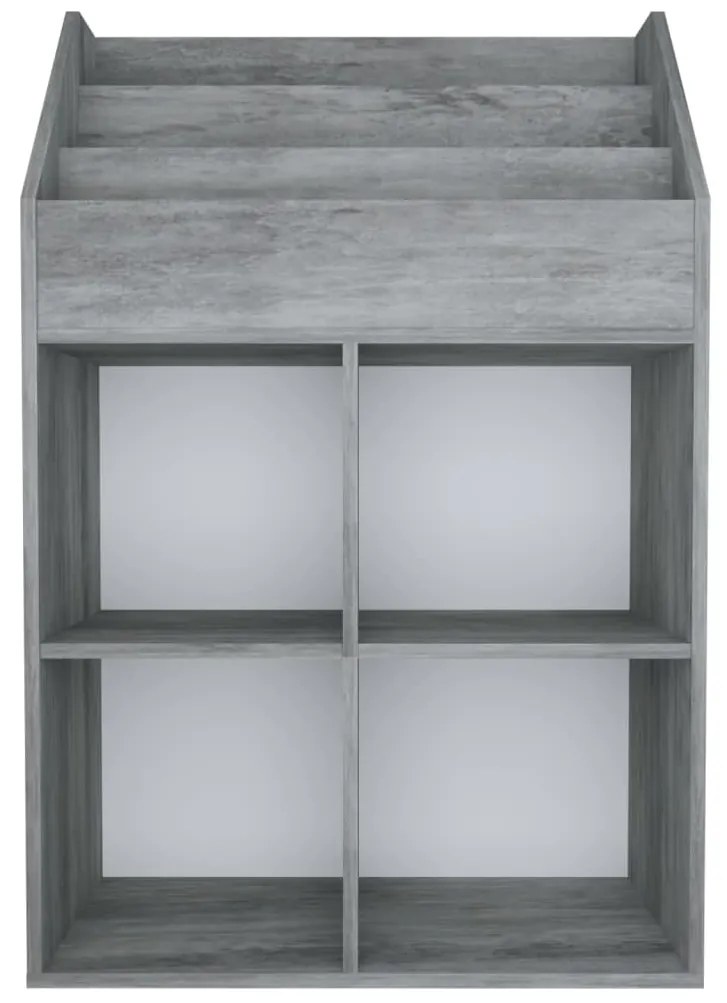 Suporte revistas infantil 71x30x114 cm aglom. cinzento cimento