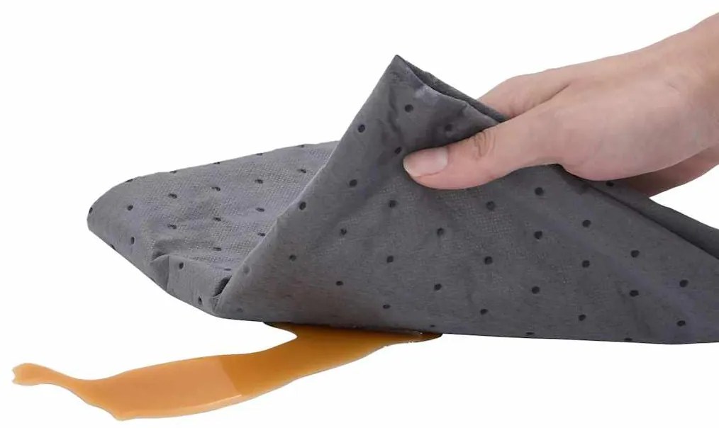 Almofada absorvente de óleo 40x1000 cm cinzento