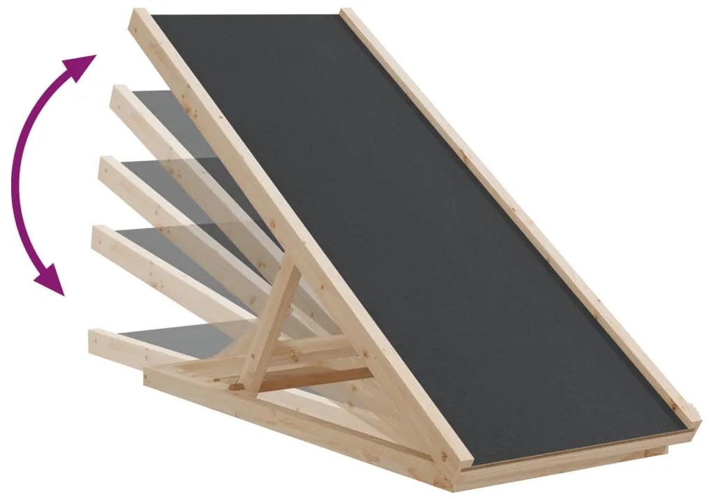 Rampa para cães 100x40 cm madeira de abeto maciça cinzento