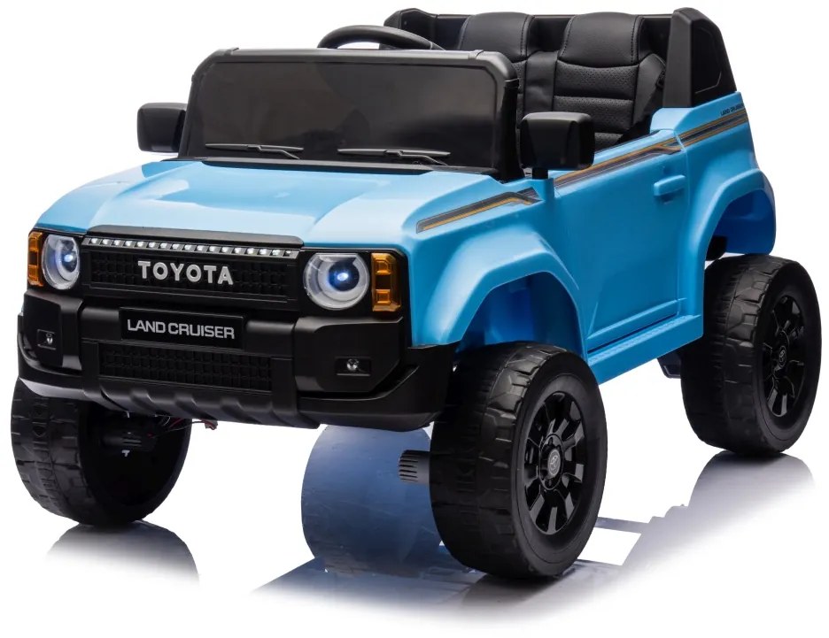 Carro elétrico para Crianças Toyota Land Cruiser PRADO 12V 4x4 Rodas Espuma EVA, Assento couro ecológico Azul