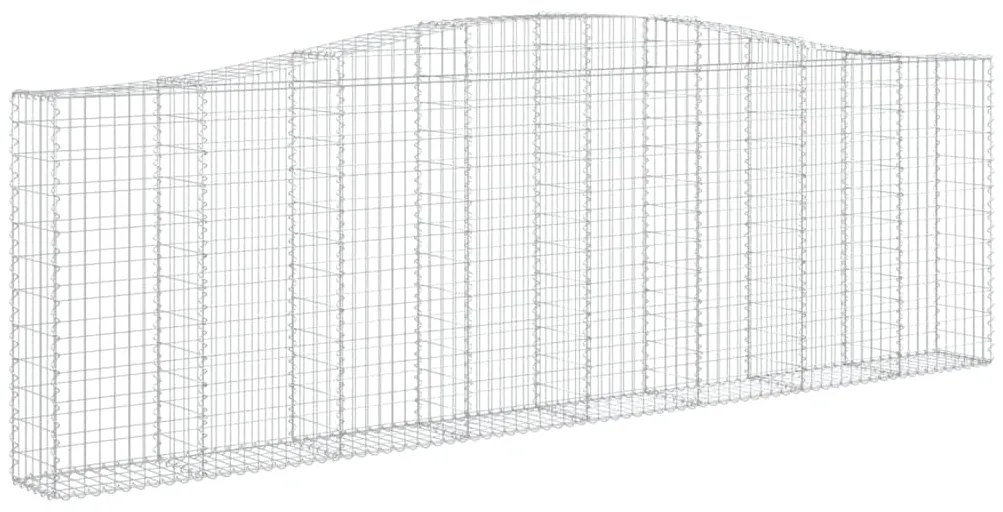 Cestos gabião arqueados 6pcs 400x30x120/140cm ferro galvanizado