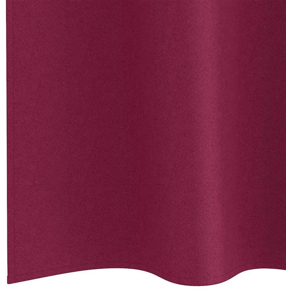 Cortinas 2 pcs Vinho Vermelho 260 x 140 cm Poliéster