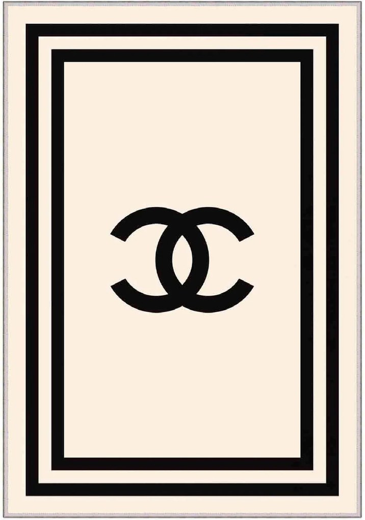 Tapete Capri – 50x80 – Bege e Preto