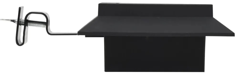 Candeeiro de exterior solar LED 6 pcs preto quadrado 12 cm