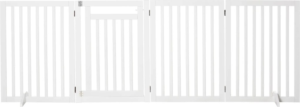PawHut Grade para Animais de Estimação, Grade de Proteção para Escadas, Grade de Proteção, 4 Peças, Dobrável, Branco | Aosom Portugal