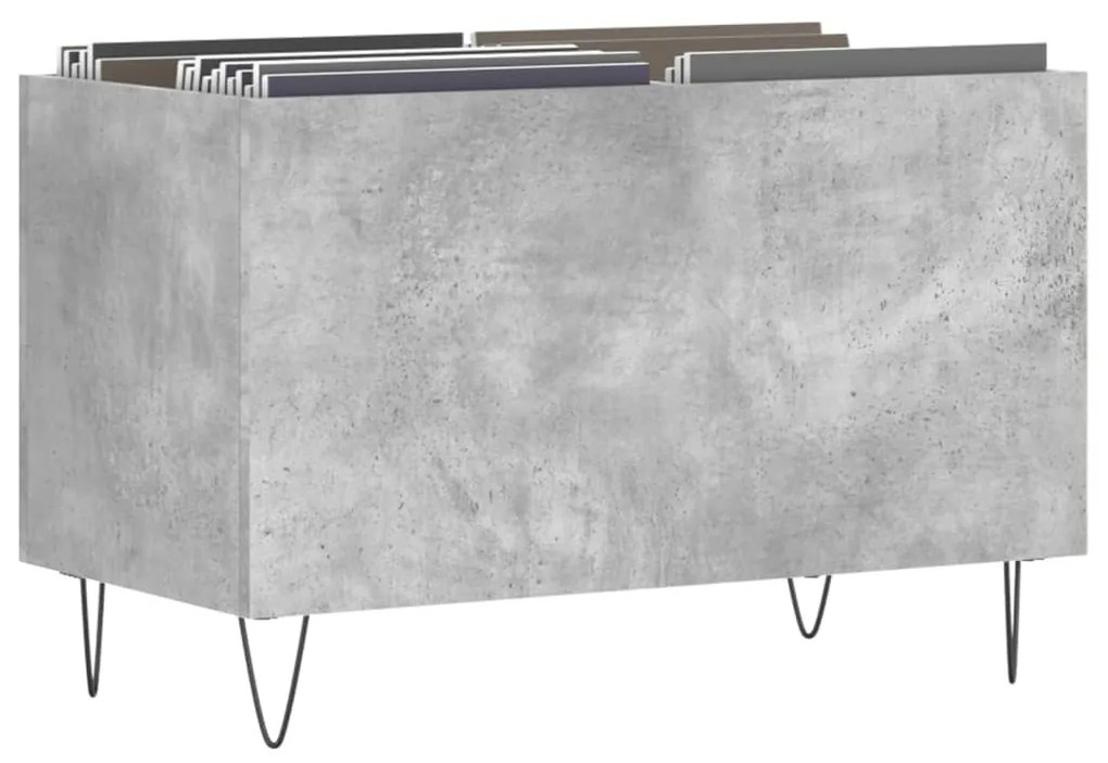 Armário p/ discos 74,5x38x48 cm derivados madeira cinza-cimento