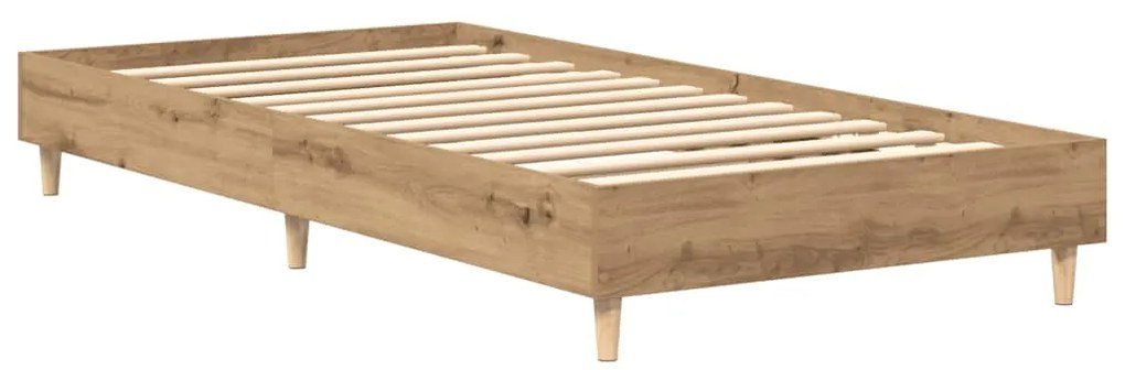 Estrutura de cama sem colchão 90x190 cm carvalho artesanal
