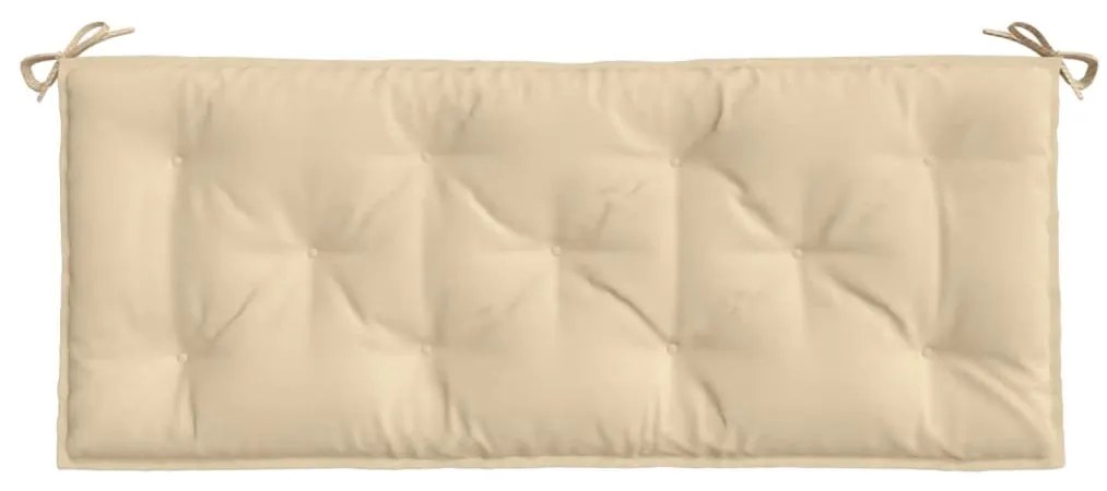 Almofadões banco jardim 2 pcs 120x50x7cm tecido oxford bege