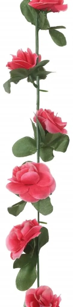 Grinaldas de flores de Natal 6 pcs 250 cm vermelho