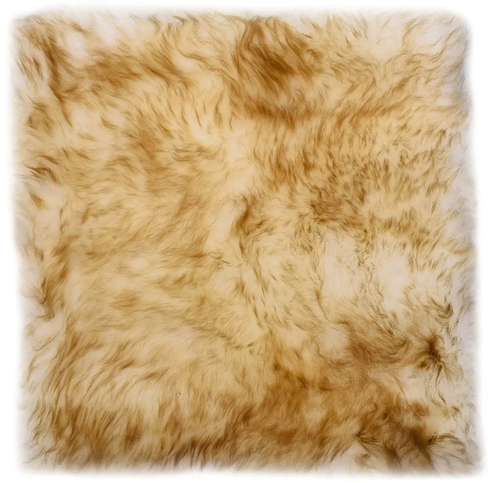 Almofadas cadeira 2 pcs 40x40cm pele carneiro castanho mesclado