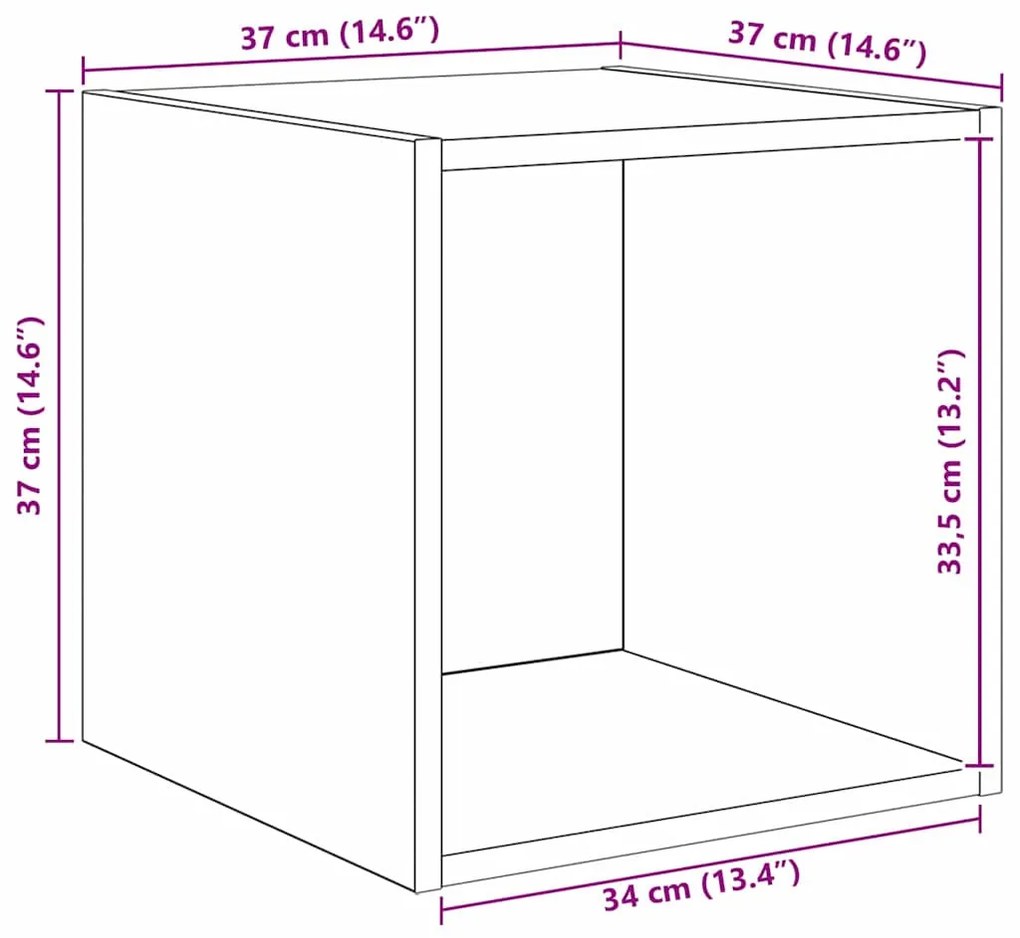 Conjunto de móvel de TV 4 pcs carvalho artisiano
