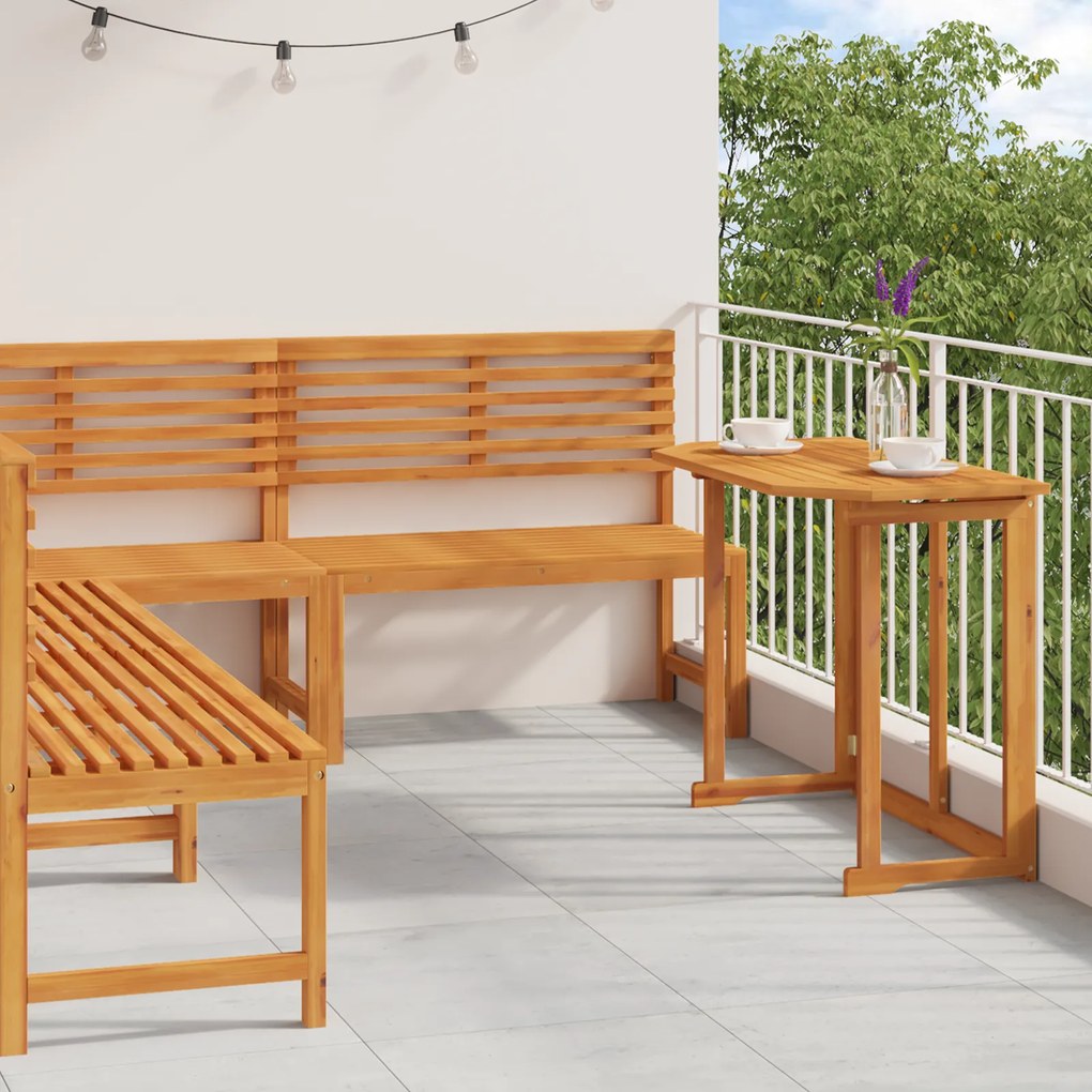 vidaXL Conjunto de Jantar de Jardim de 4 Peças em Madeira de Acácia