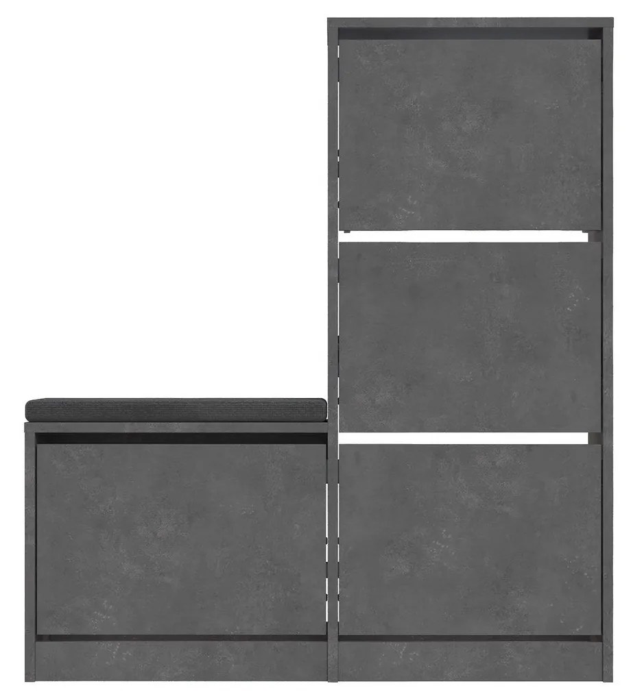 Armário de Sapatos Dude – Cinzento – 105x118,5x26 cm