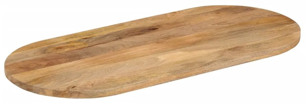 Tampo de mesa oval 100x40x3,8 cm madeira de mangueira maciça