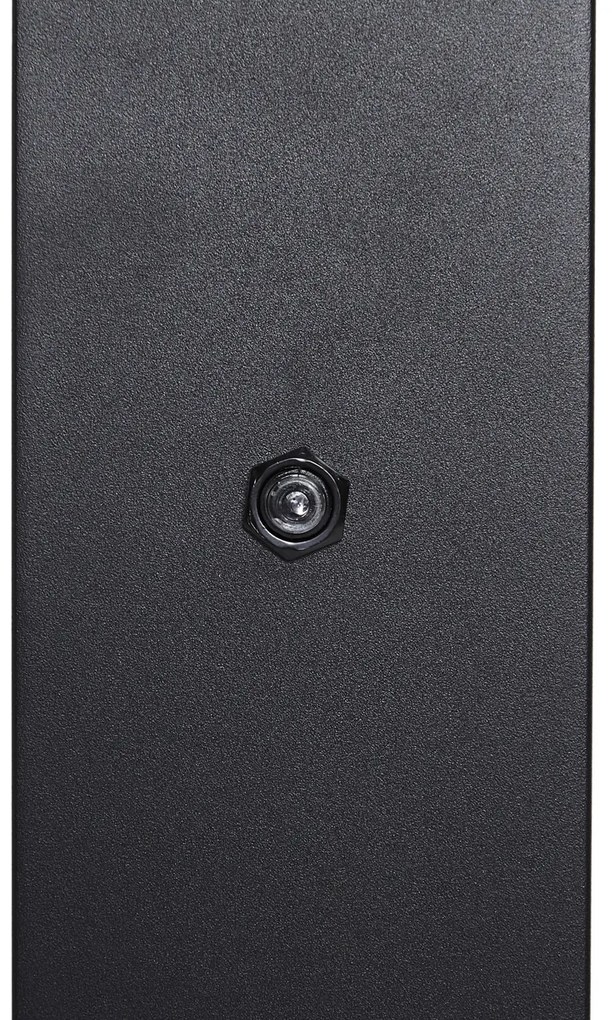 Candeeiro de Poste Exterior Moderno Preto com Vidro Fumê 70cm com Sensor Crepuscular IP44 - Denmark