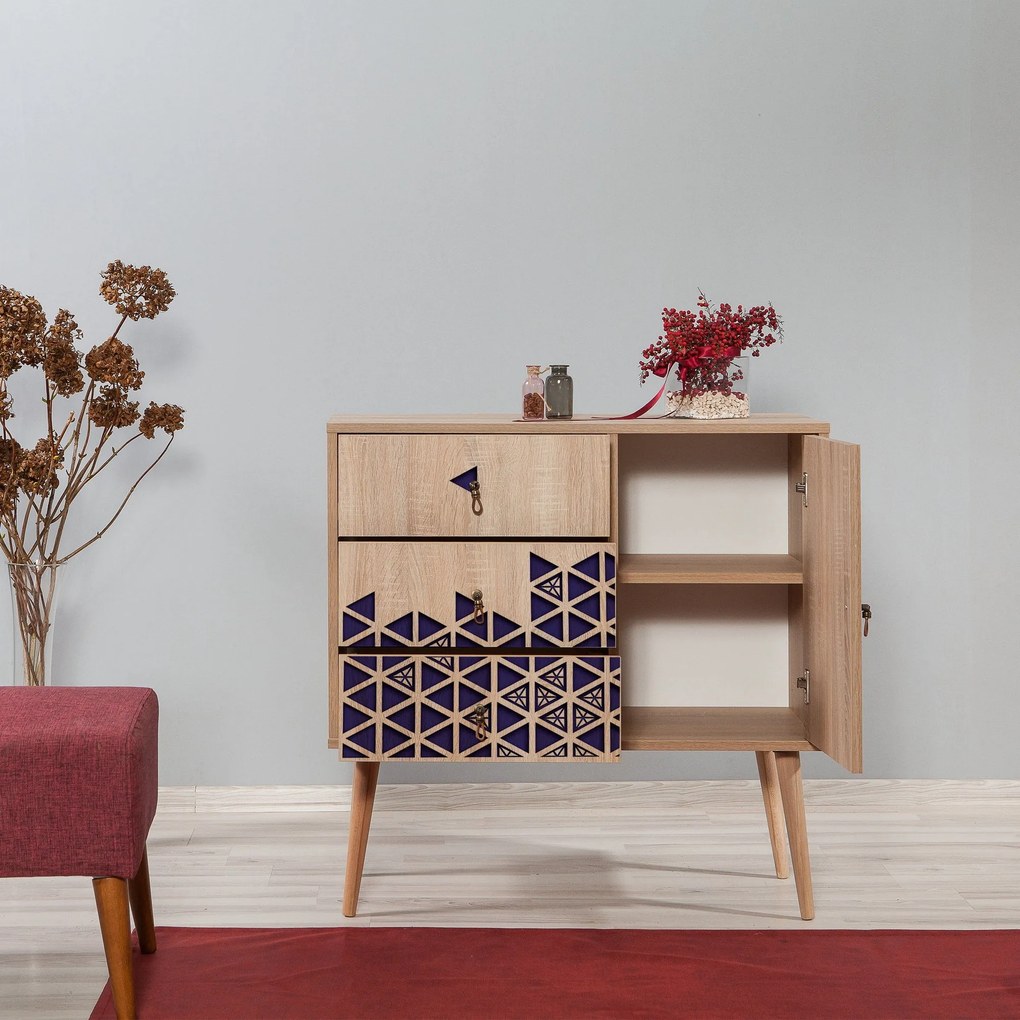 Cômoda Verybox – Carvalho Sonoma – 90 x 90 x 40 cm