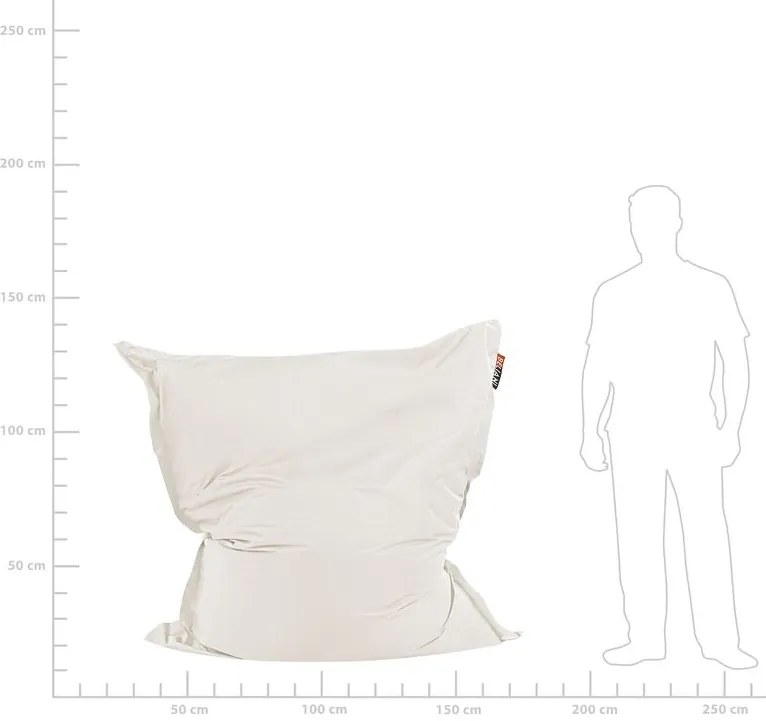 Pufe almofada creme claro 140 x 180 cm FUZZY Beliani