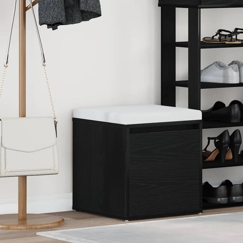 vidaXL Baú de Gavetas com gaveta Carvalho Preto 40,5 x 40 x 40 cm