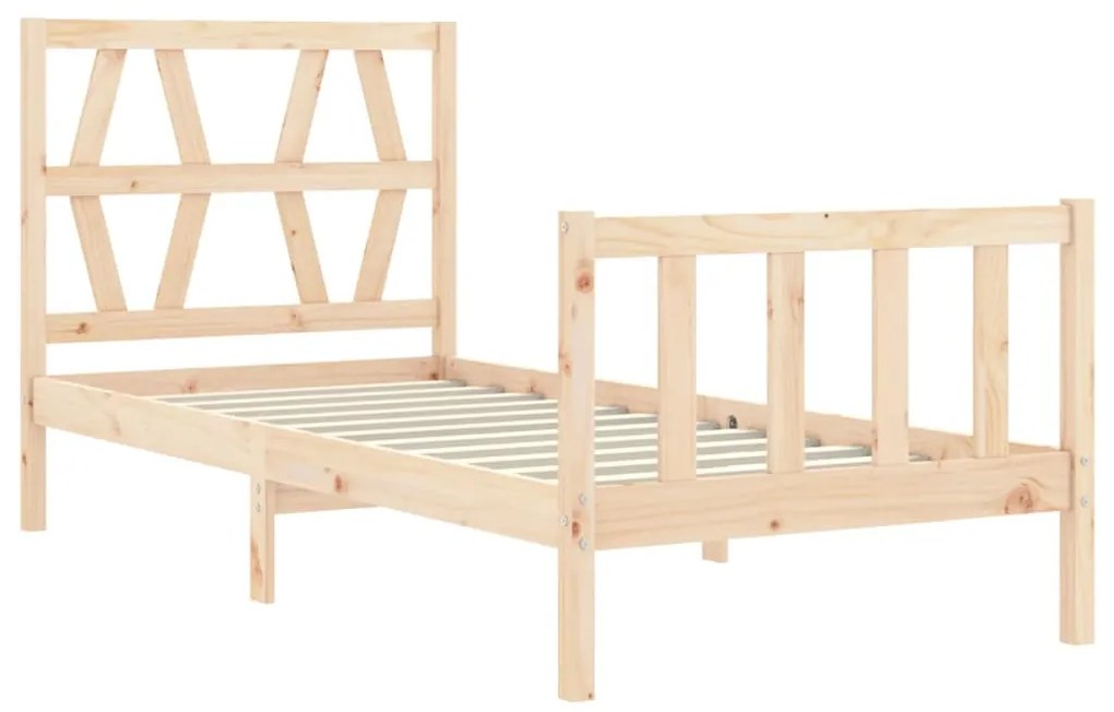 Cama sem colchão 90x200 cm madeira de pinho maciça