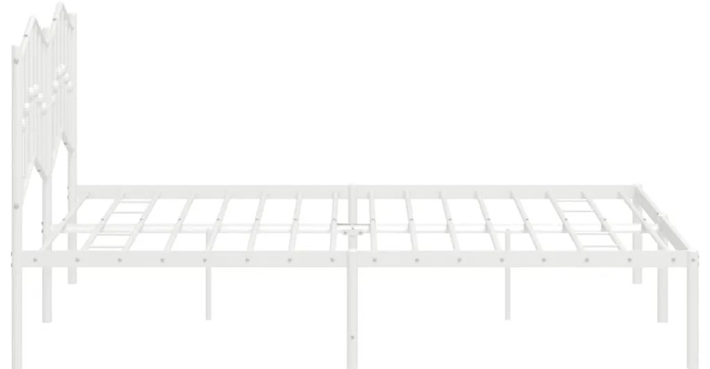 Estrutura de cama com cabeceira 180x200 cm metal branco