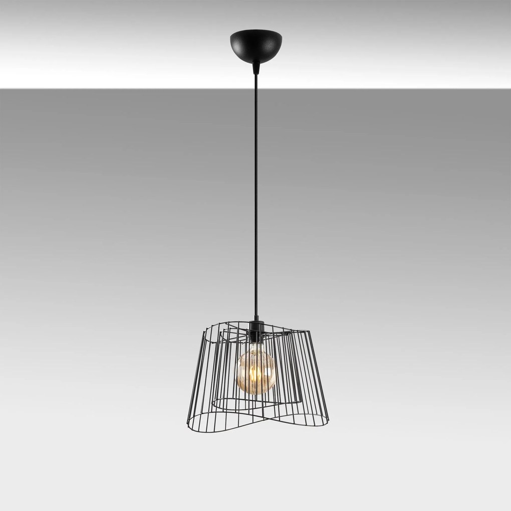 Candeeiro Chandelier Byisoo – Preto – 40 x 40 cm