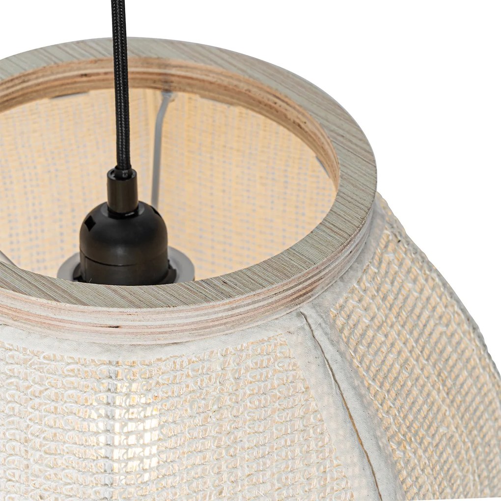 Candeeiro de suspensão oriental natural 35 cm - Rob Oriental