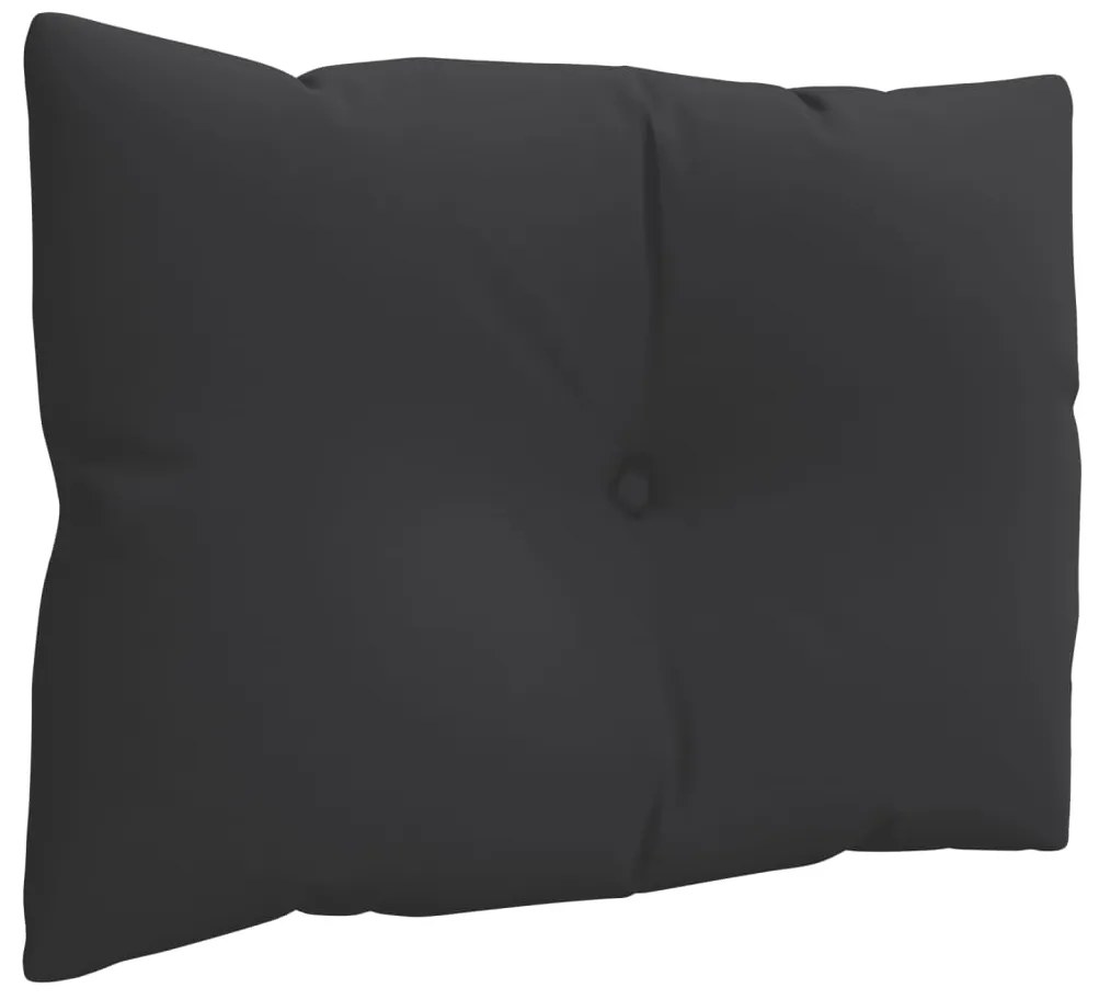 Almofadões para sofás de paletes 3 pcs tecido preto