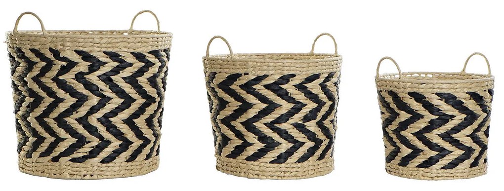 Conjunto de Cestas Dkd Home Decor Fibra (40 X 40 X 35 cm)