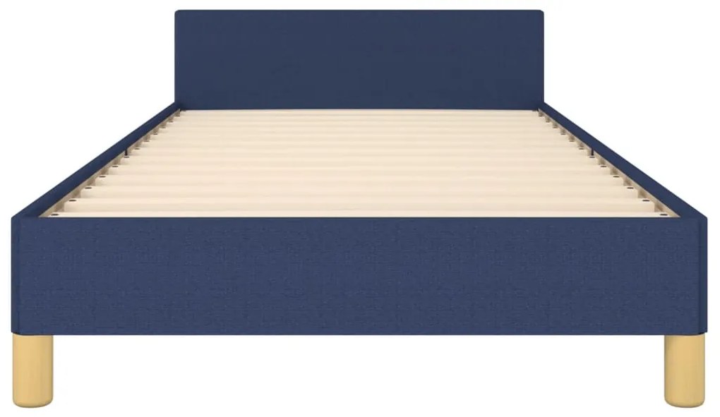 Estrutura de cama sem colchão 90x200 cm tecido azul