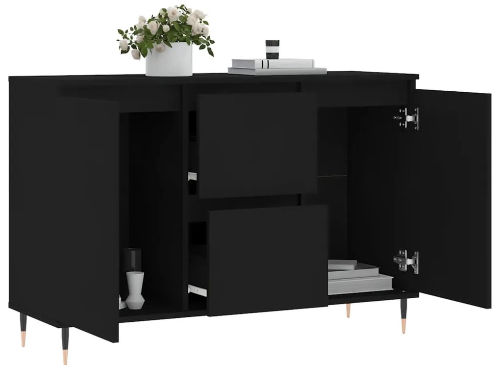 Aparador 104x35x70 cm derivados de madeira preto